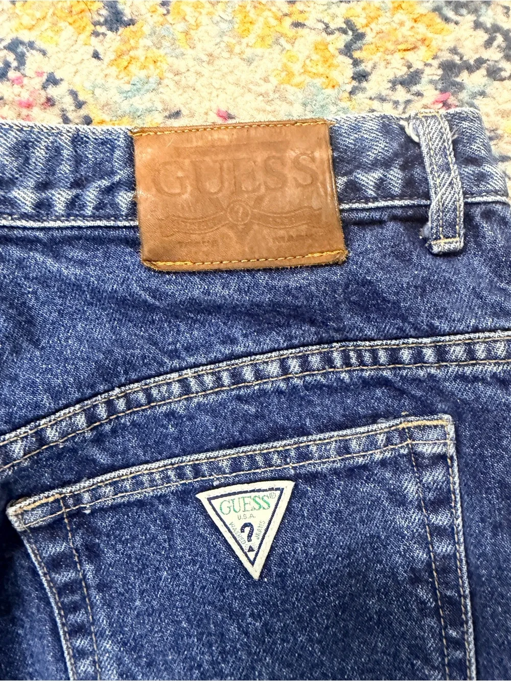 Vintage Guess Jeans Pascal 075 USA Made Loose Fit Tapered 32x30 100% Cotton Y2K